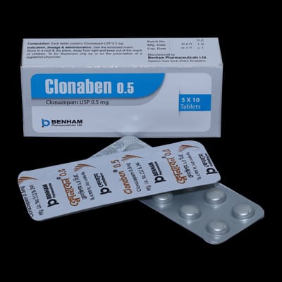 Tablet Clonaben 0.5mg (50pcs)